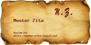 Mester Zita névjegykártya